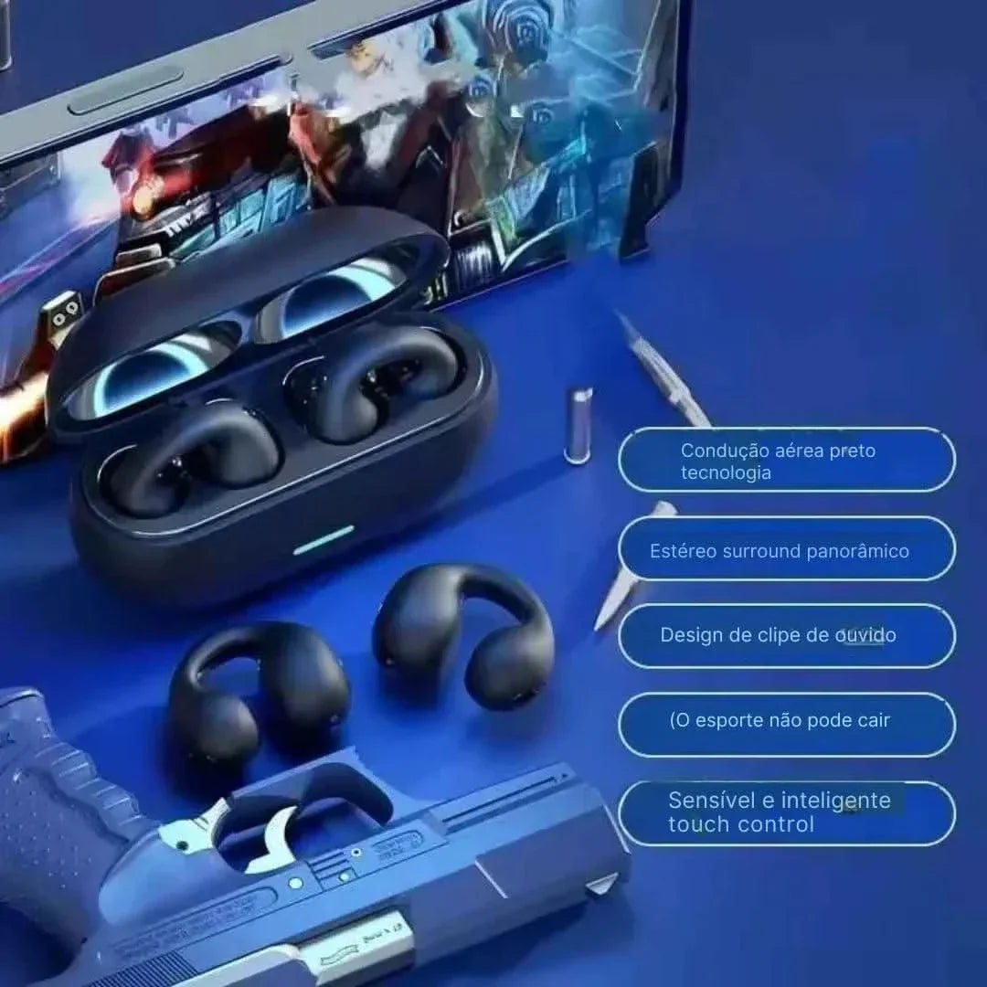 Fones Bluetooth NoiseCancel Pro com Cancelamento de Ruído Ativo